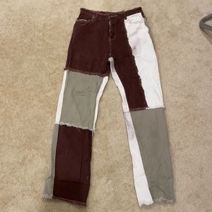 Patched jeans